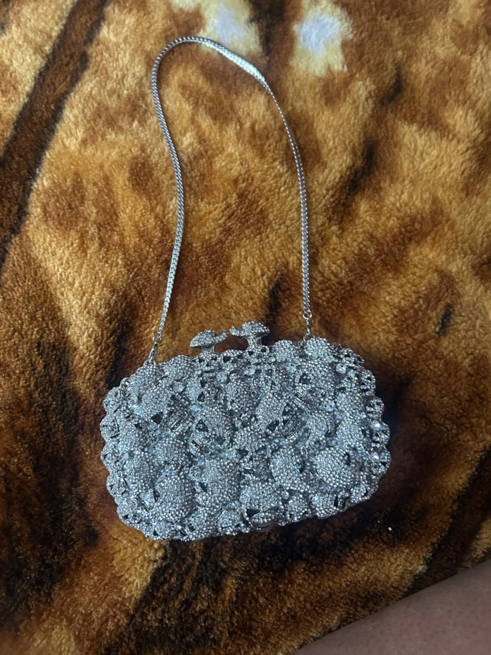 Silver Bling Evening Clutch Bag